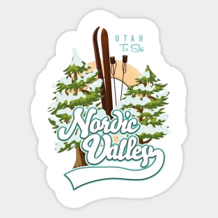 Nordic Valley Utah Ski logo Sticker